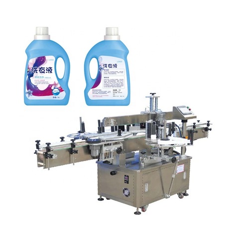 Máquina etiquetadora de superficie superior de botella de infusión de forma horizontal